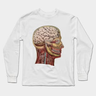 Vintage Human Head Anatomy Long Sleeve T-Shirt
